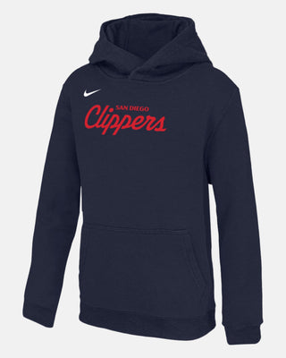 Nike Youth San Diego Clippers Script Hoodie - Apparel - Navy/Red - 40-000124-S