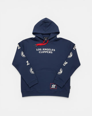LA Clippers Navy Logo Sleeve Pullover Hoodie