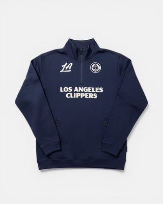 LA Clippers Navy Quarter-Zip Pullover