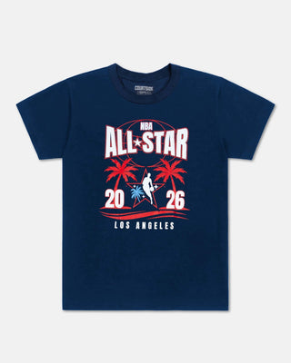 2026 All - Star Navy Palm Tree Graphic T-Shirt - Apparel - Navy - 20 - 000350 - S