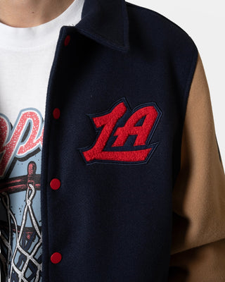 2026 All - Star Varsity Jacket - Apparel - Navy/Beige - 20-000334-S