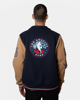 2026 All - Star Varsity Jacket - Apparel - Navy/Beige - 20-000334-S