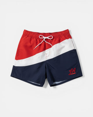 LA Clippers Tri-Color Stripe Swim Shorts