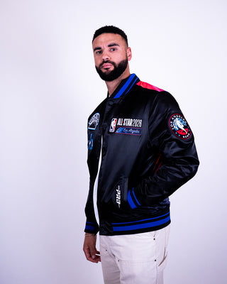NBA All-Star 2026 Los Angeles Satin Varsity Jacket