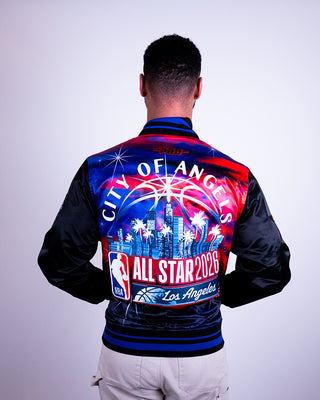 NBA All-Star 2026 Los Angeles Satin Varsity Jacket