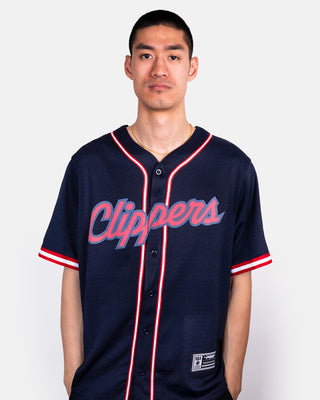 Clippers Navy Script Baseball Jersey