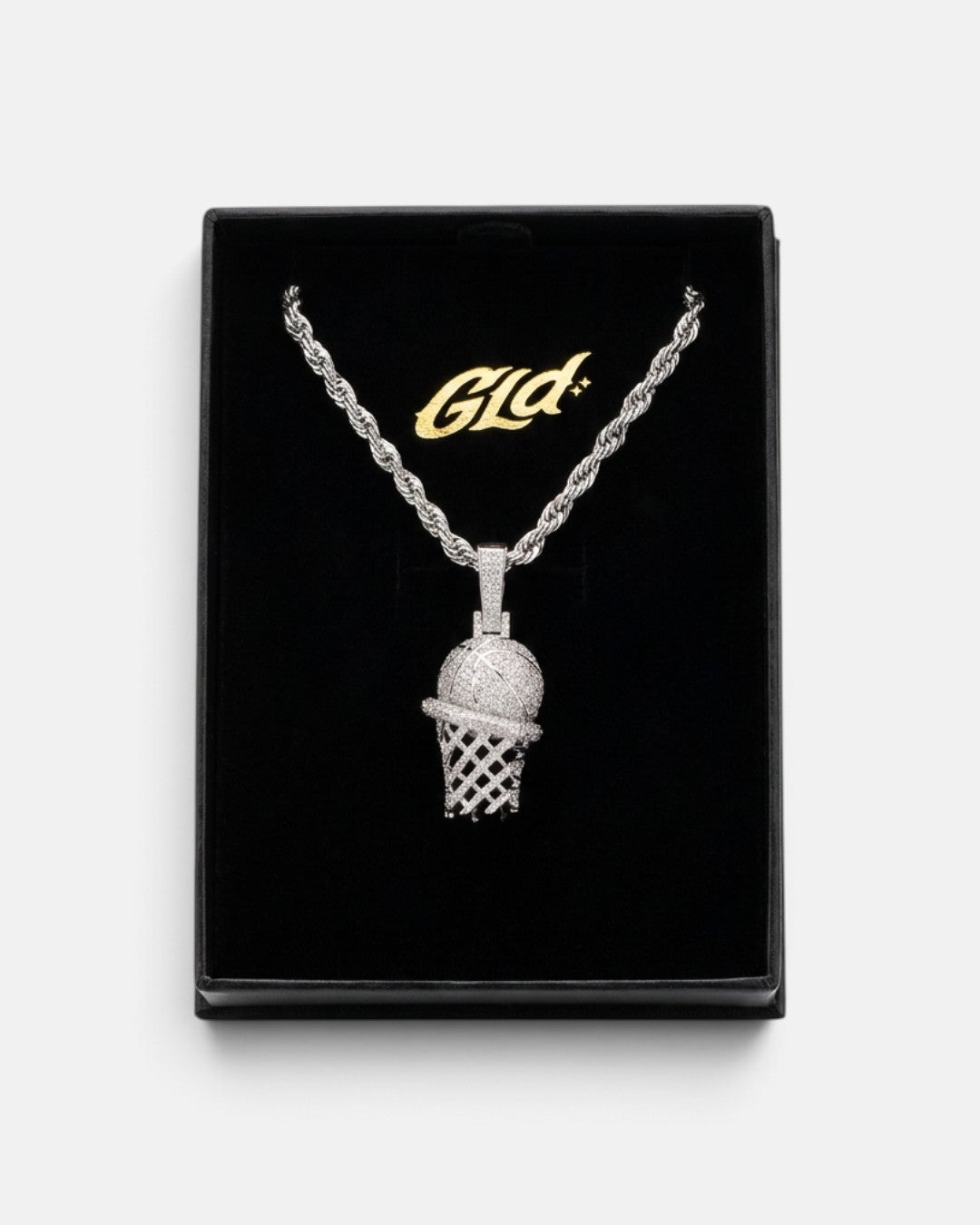 Basketball Pendant Rope Chain Necklace - Accessories - White - 53-000012