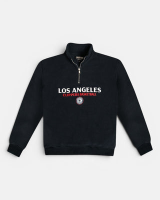 Big Kid Los Angeles Clippers 1/4 Zip Sweatshirt - Apparel - Navy - 40-000029-XS(4/5)