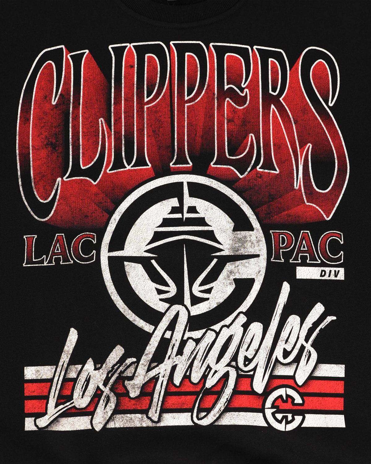 Black Clippers Distressed Graphic Crewneck - Apparel - Black - 20 - 000201 - S