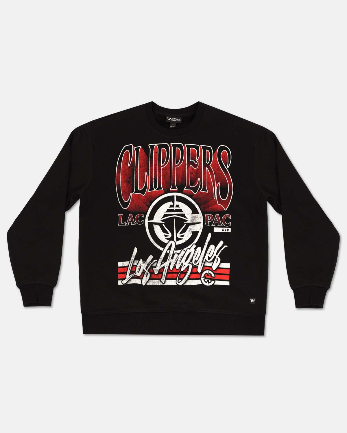 Black Clippers Distressed Graphic Crewneck - Apparel - Black - 20 - 000201 - S