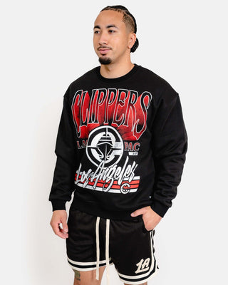 Black Clippers Distressed Graphic Crewneck - Apparel - Black - 20 - 000201 - S