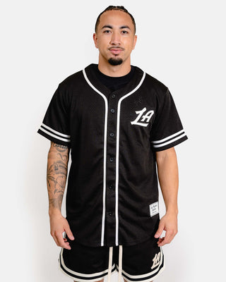 Black LA Baseball Jersey - Apparel - Black - 20 - 000370 - S