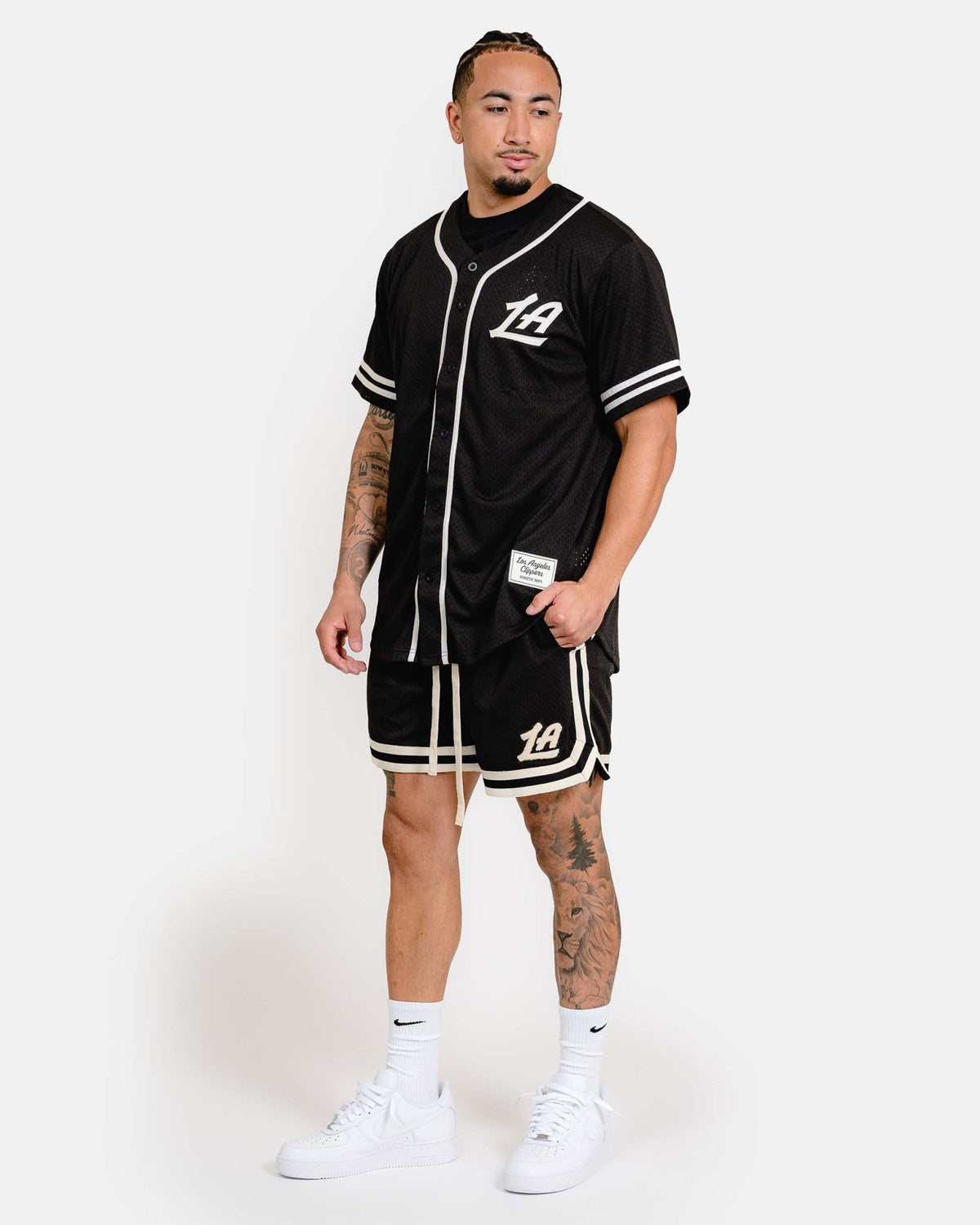 Black LA Baseball Jersey - Apparel - Black - 20 - 000370 - S