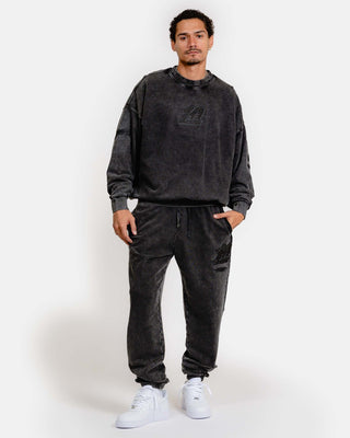 Black LA Enzyme Washed Crewneck Sweatshirt - Apparel - Black - 20 - 000212 - S
