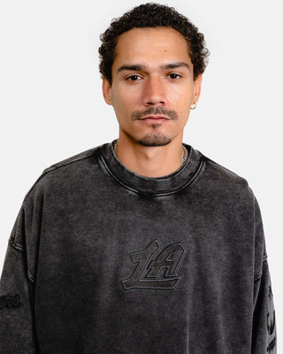 Black LA Enzyme Washed Crewneck Sweatshirt - Apparel - Black - 20 - 000212 - S