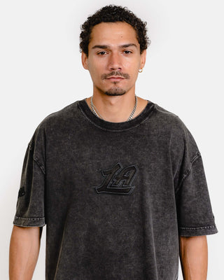 Black LA Enzyme Washed Tee - Apparel - Black - 20-000213-S