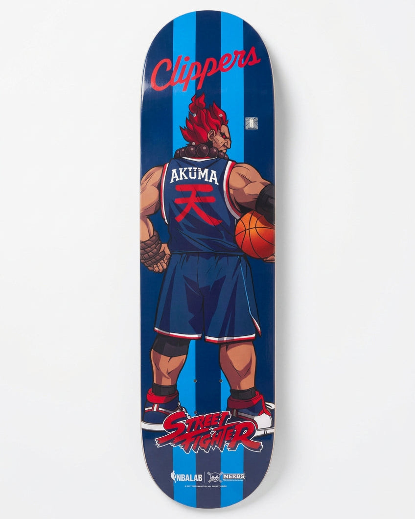 Pre-Order | LA Clippers x Street Fighter Akuma Skate Deck
