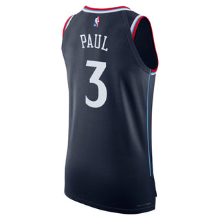 Navy basketball jersey with 'PAUL' and number '3' on a white background