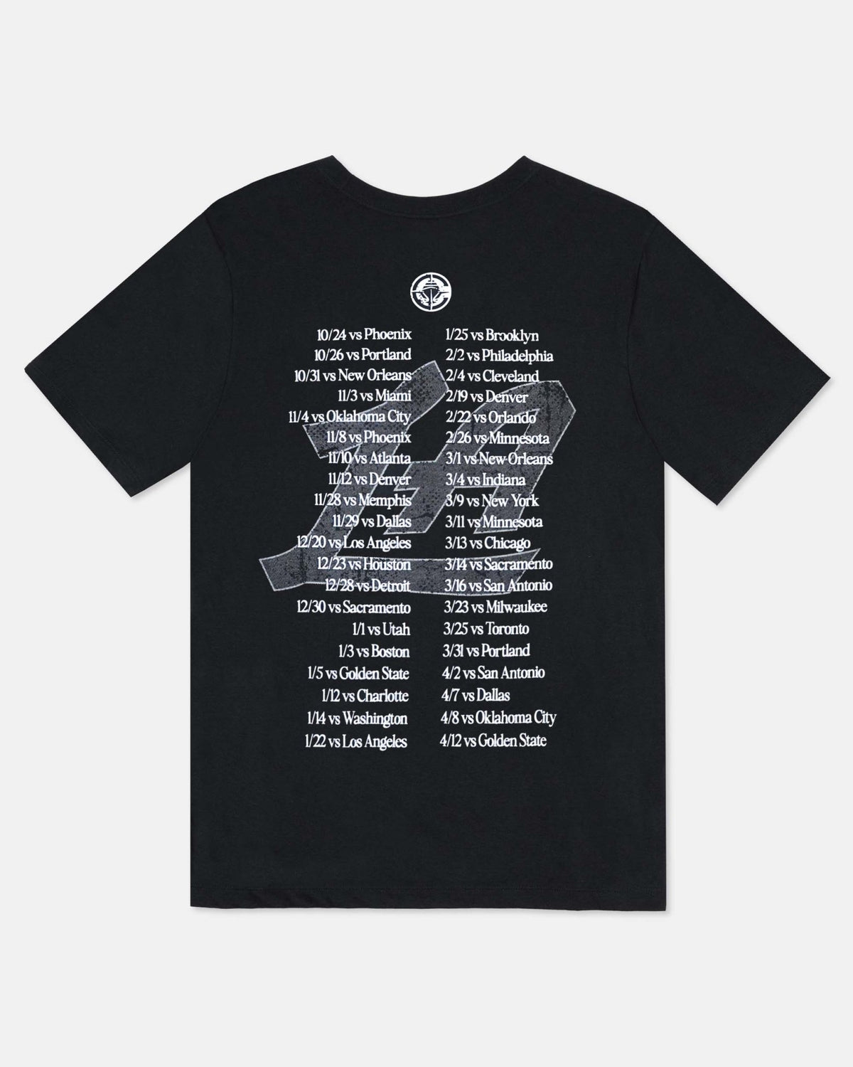 Clippers 2025 - 26 Tour Tee - Apparel - Black - 20 - 000440 - S