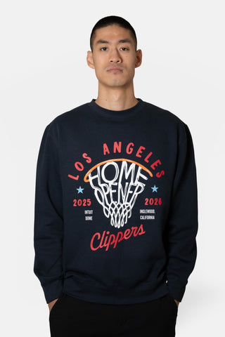 Clippers 2025–26 Intuit Dome Home Opener Crewneck - Apparel - Navy - 20 - 000428 - S