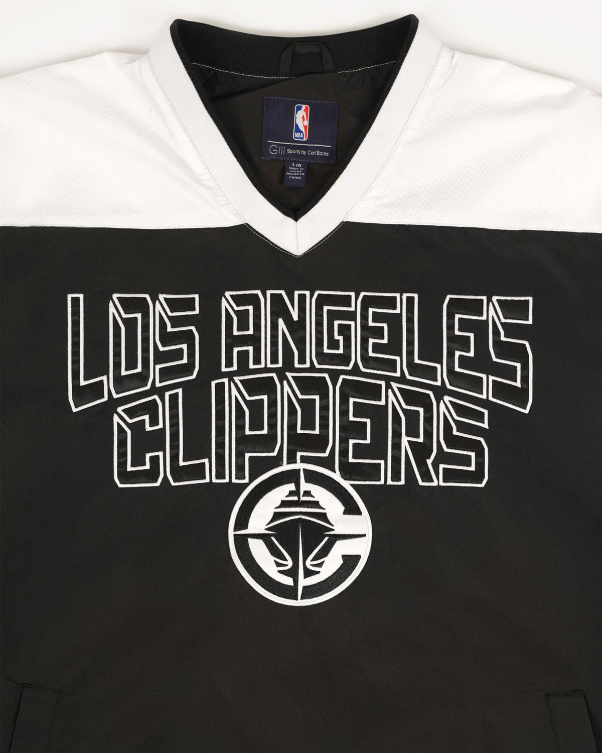 Clippers Black V - Neck Pullover Hockey Sweater - Apparel - Black/White - 20 - 000192 - S
