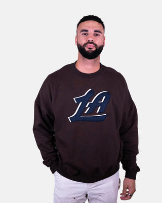 Clippers Classic LA Logo Crewneck Sweatshirt - Apparel - Brown - 20-000406-S
