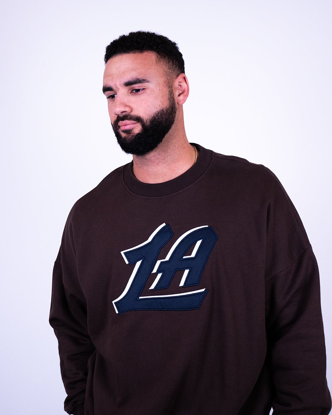 Clippers Classic LA Logo Crewneck Sweatshirt - Apparel - Brown - 20-000406-S