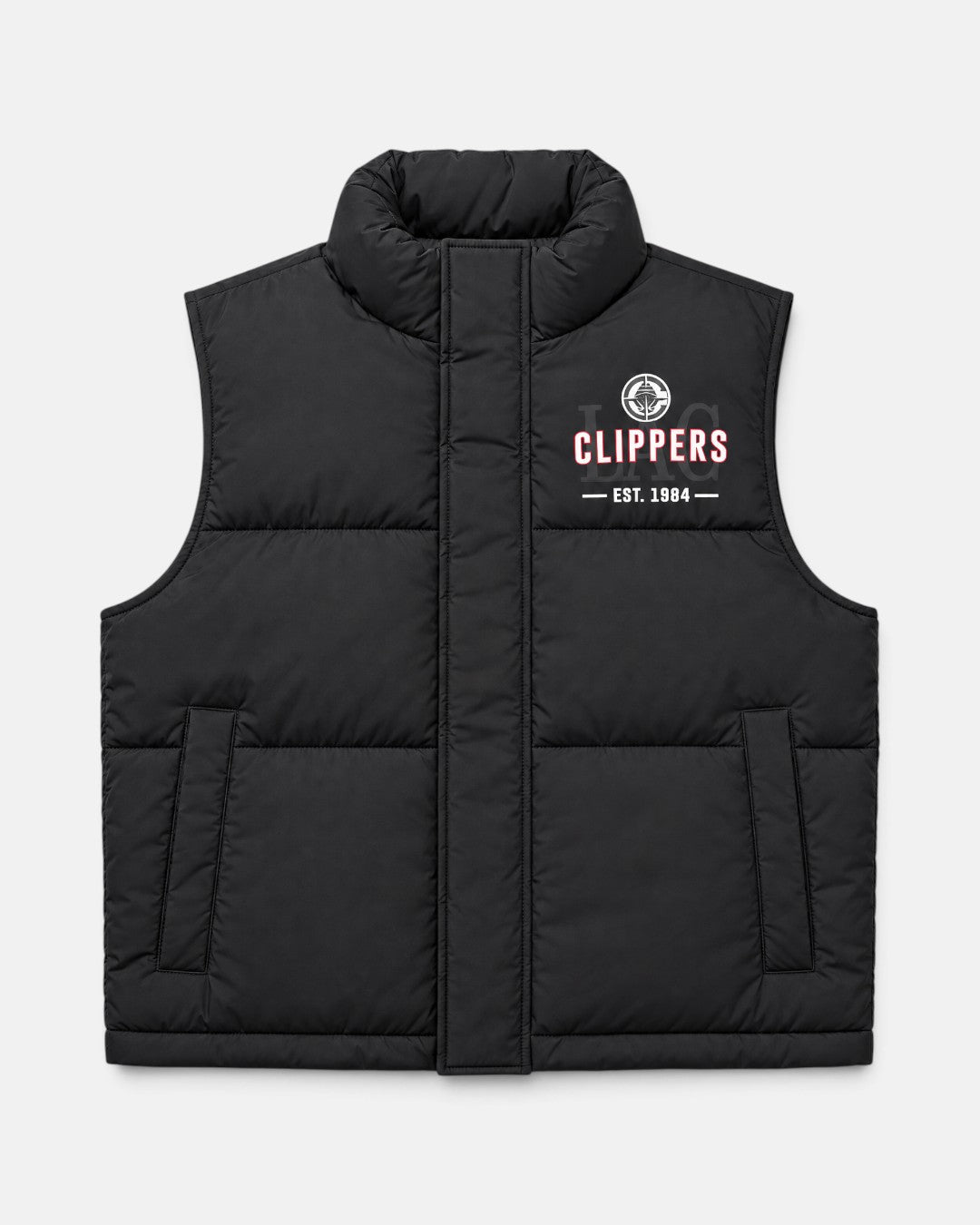Clippers Crop Puffer Vest - Apparel - Black - 30-000169-XS