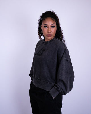 Clippers Crystal Wash Crewneck Sweatshirt - Apparel - Black - 30-000092-XS