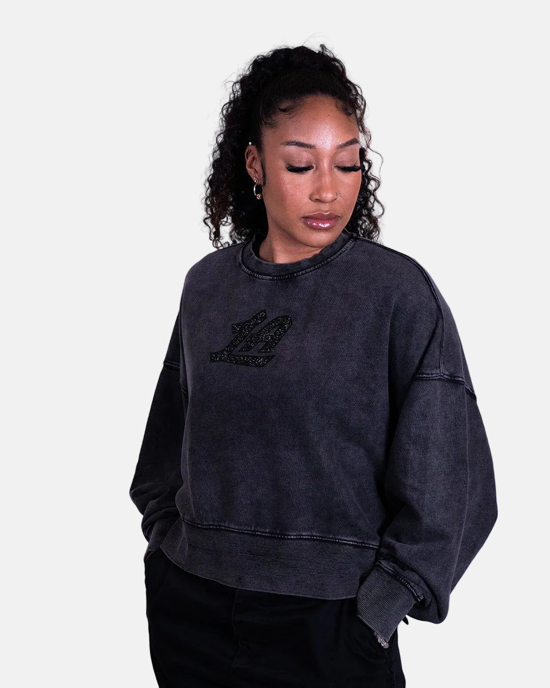 Clippers Crystal Wash Crewneck Sweatshirt - Apparel - Black - 30-000092-XS