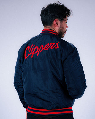 Clippers Flight Bomber Jacket - Apparel - Navy - 20-000247-S