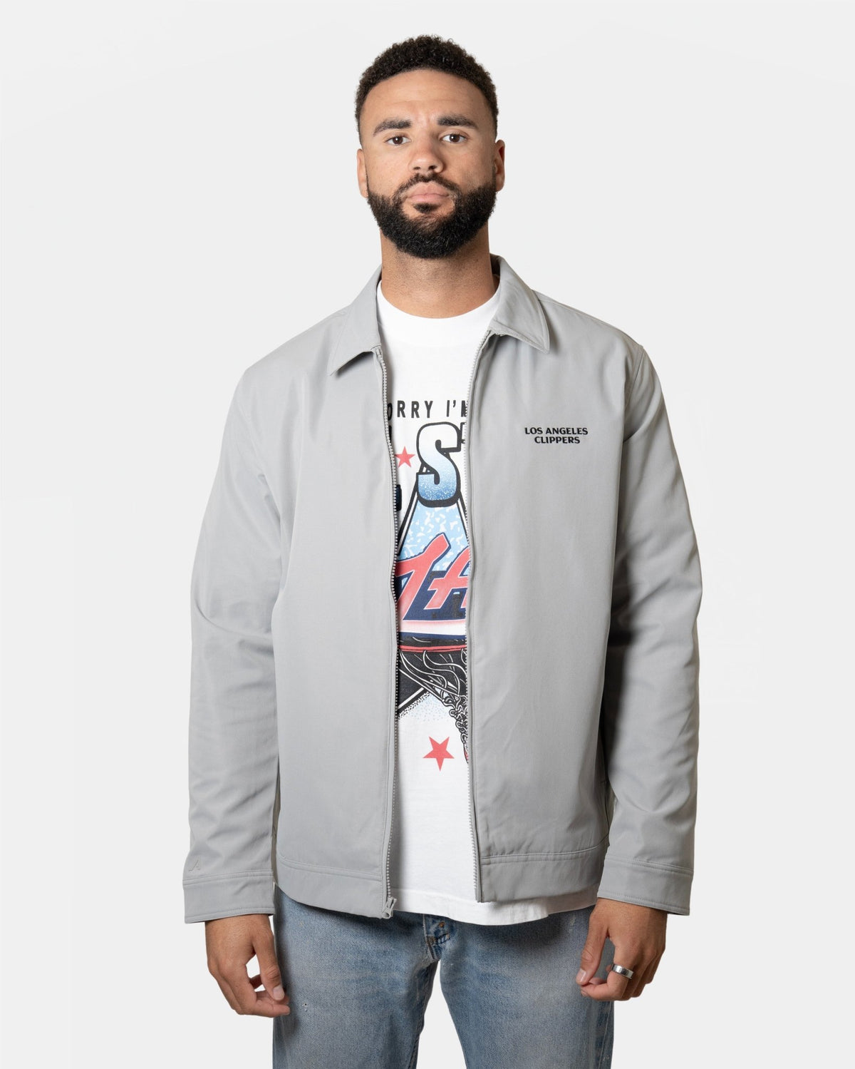 Clippers Gray Lightweight Coach’s Jacket - Apparel - Gray - 20-000349-S