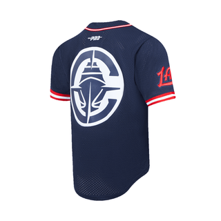 Clippers Mesh Button Down Shirt - Navy - 20-000046-S