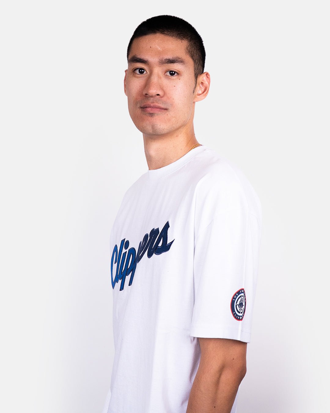 Clippers Ombre Logo Oversized Tee - Apparel - White - 20-000244-S