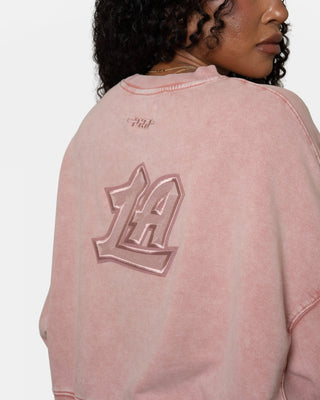 Clippers Script Vintage Wash Crewneck - Apparel - Washed Pink - 30-000096-XS