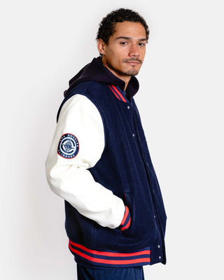 Clippers Varsity Jacket Hoodie - Apparel - Navy/White - 20 - 000203 - S