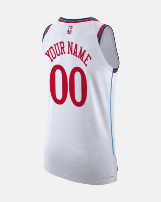 Custom LA Clippers Association Authentic Jersey - Jerseys - White - 10-000019-40/S