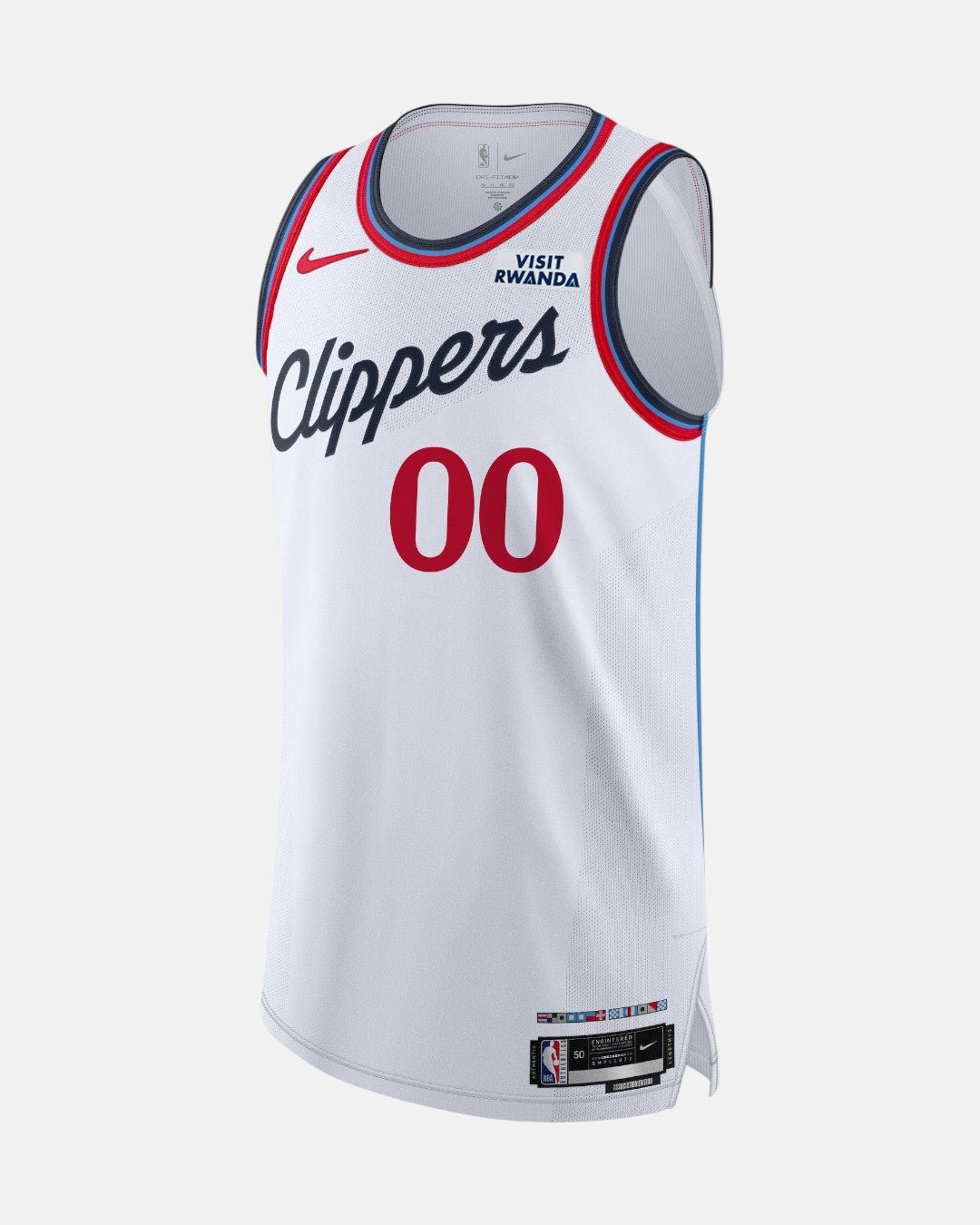 Custom LA Clippers Association Swingman Jersey - Jerseys - White - 11-000003-XS