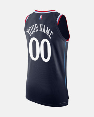 Custom LA Clippers Icon Swingman Jersey - Jerseys - Navy - 11-000010-XS