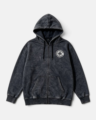 Full Zip Mineral Wash Hoodie - Jackets - S - 20-000552-S