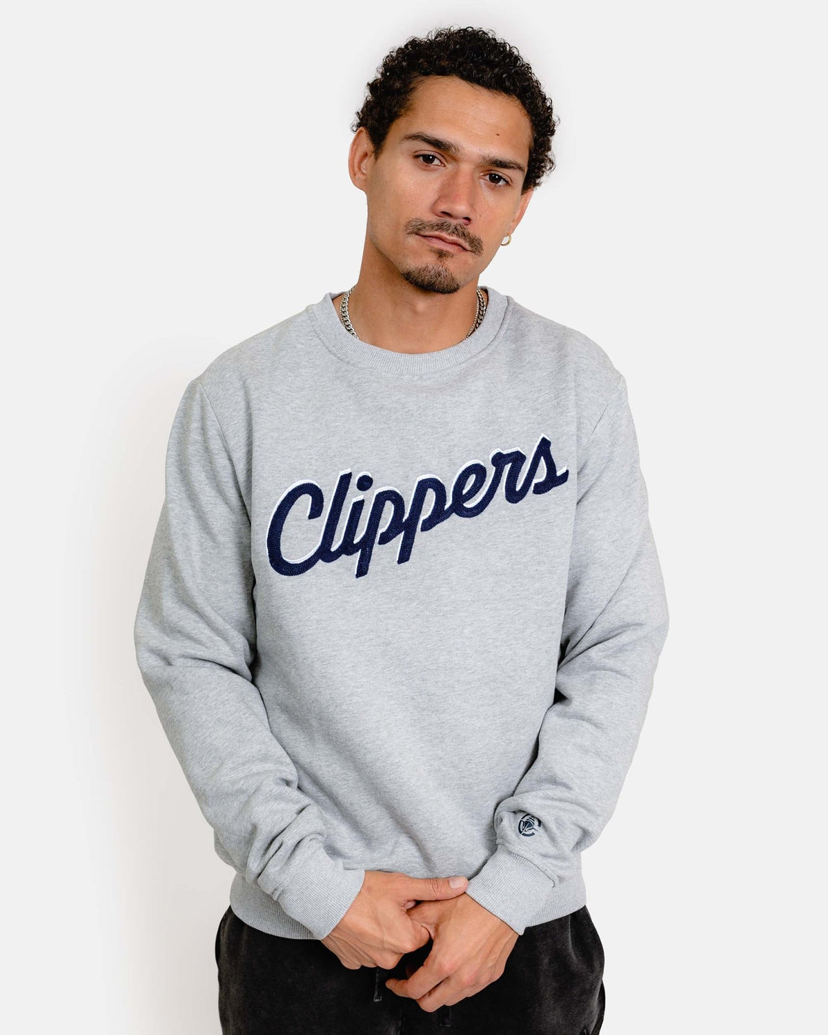 Gray Clippers Chainstitch Crewneck Sweatshirt - Apparel - Heather Gray - 20 - 000313 - S