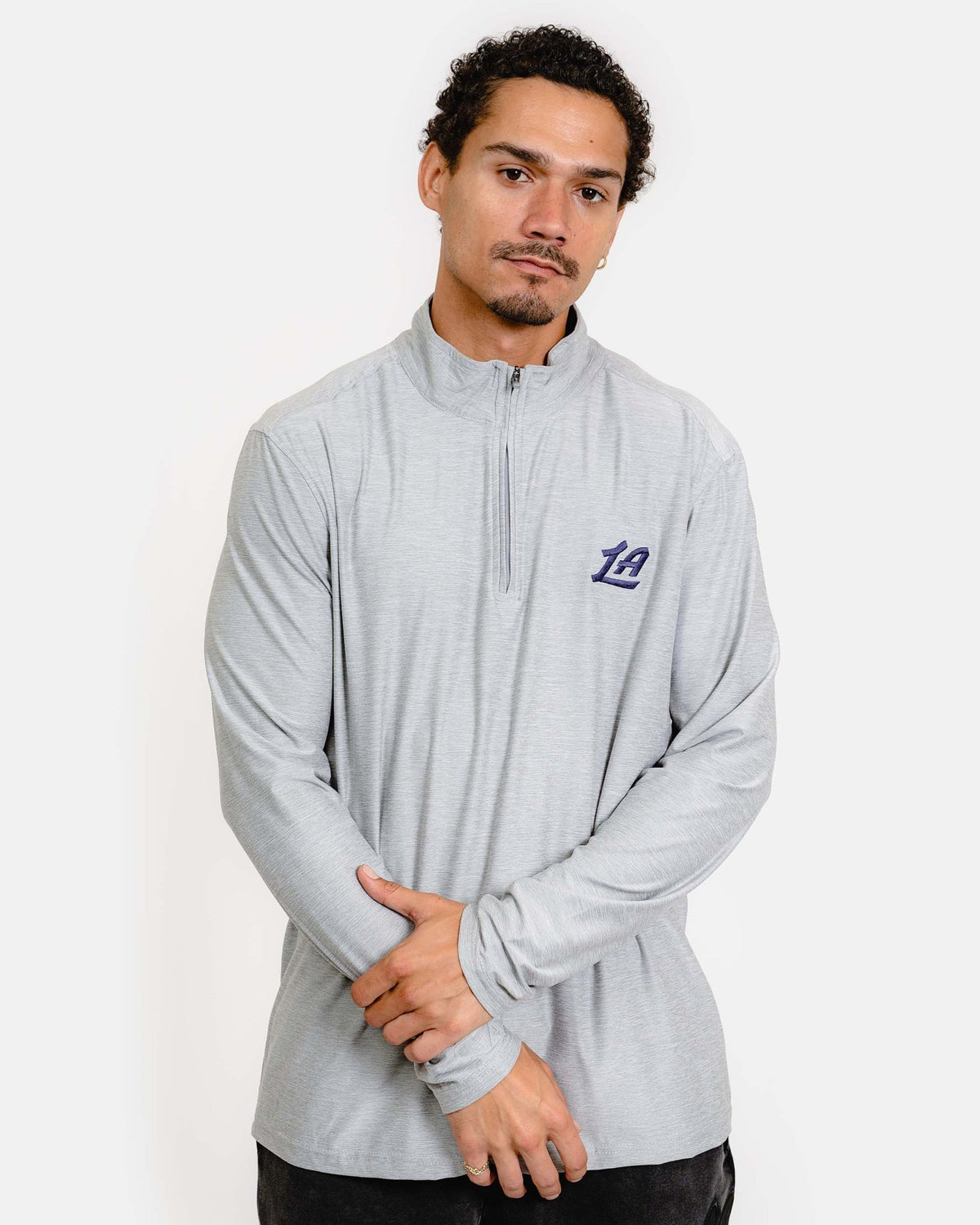 Gray LA 1/4 Zip Pullover - Apparel - Gray - 20 - 000347 - S