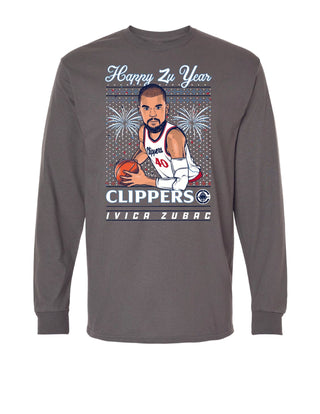 Happy Zu Year Ivica Zubac Long Sleeve Tee - Apparel - S - 20-000426-S