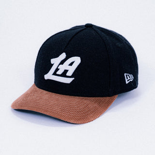 LA 940 Chainstitch Two - Tone Wool Strapback - Headwear - Black - 60-000218