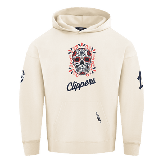 LA Clippers Día De Muertos Skull Hoodie - Apparel - White - 20-000210-S