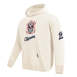LA Clippers Día De Muertos Skull Hoodie - Apparel - White - 20-000210-S