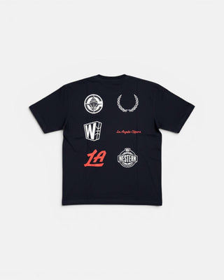 LA Clippers Multi-Logo Graphic T-Shirt - Apparel - Navy - 20-000261-S