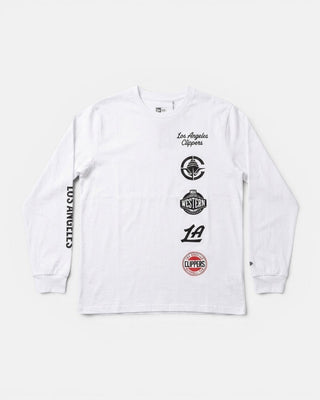 LA Clippers Multi-Logo Long Sleeve Tee - T-Shirts - S - 20-000251-S
