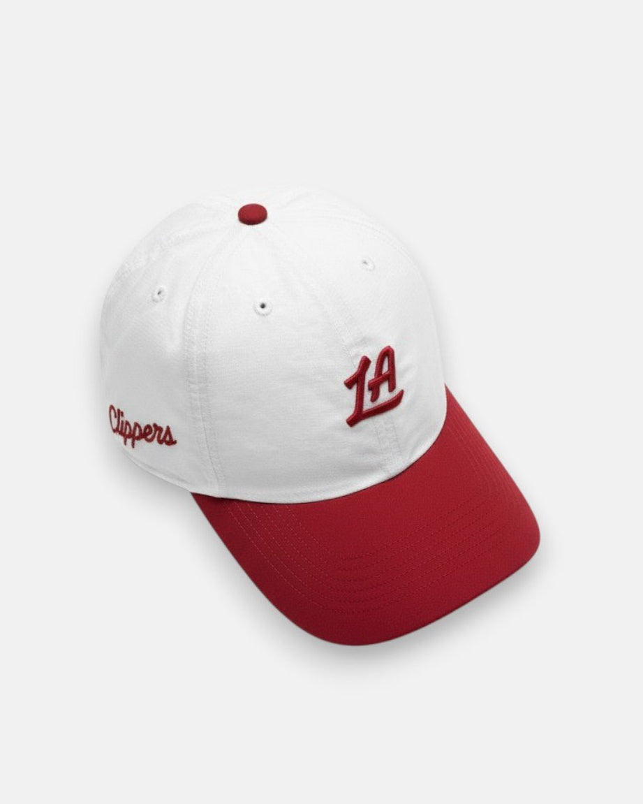 LA Clippers Nylon Velcro Strapback Hat - Headwear - White - 60-000266