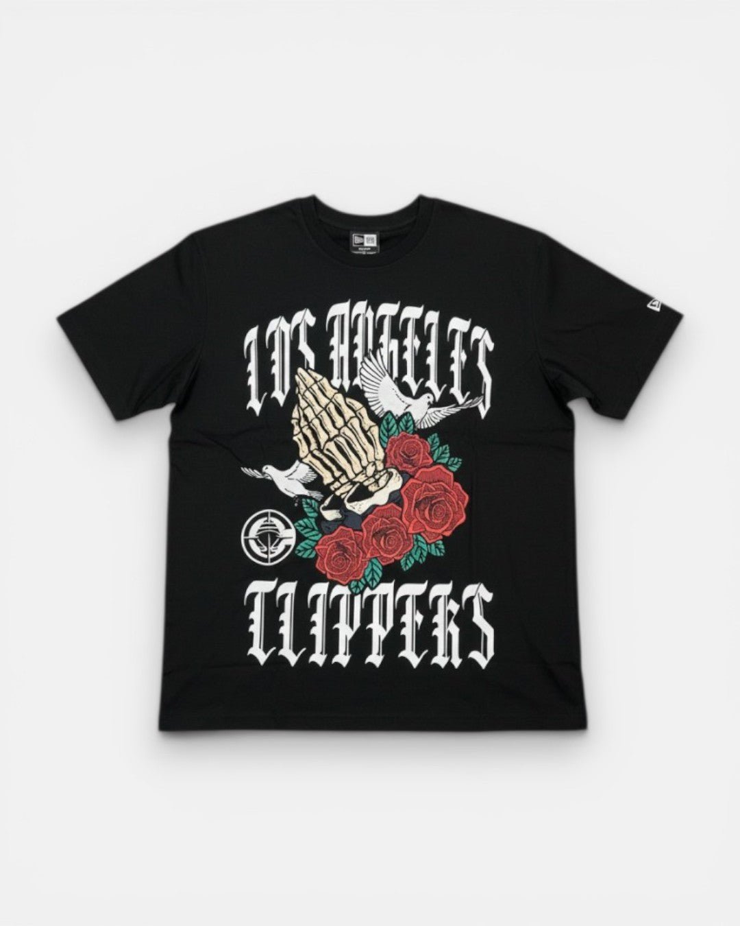 LA Clippers Praying Hands Roses Graphic T-Shirt - T-Shirts - S - 20-000265-S